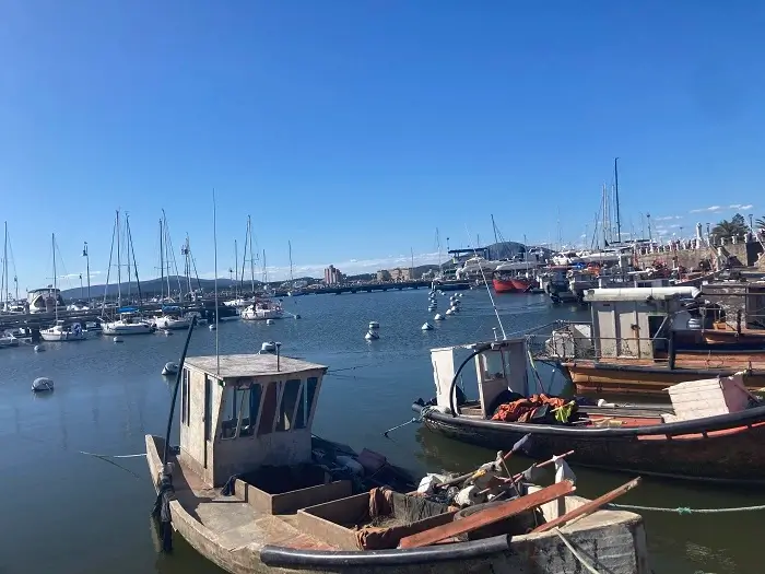 Boats on Port of Piriapolis from Uruguay intern