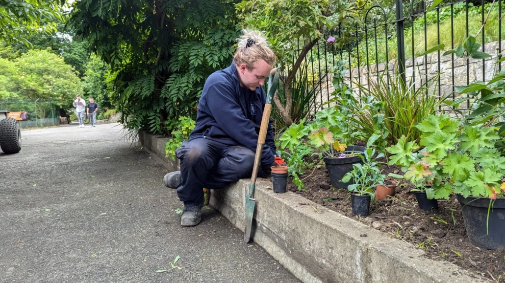Horticulture student working in Scotland