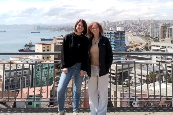 Interns in Chile overlooking the city harbor Interns in Chile overlooking the city harbor