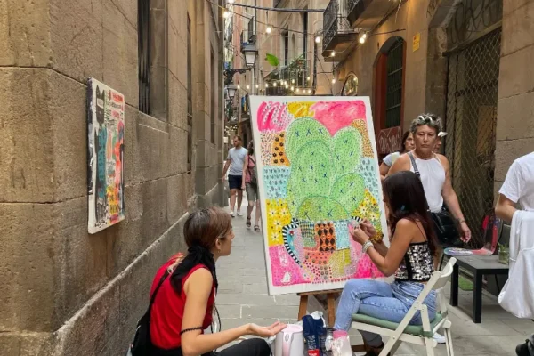 street artist in barcelona spain street artist in barcelona spain