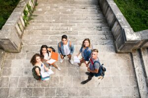 Group of student friends